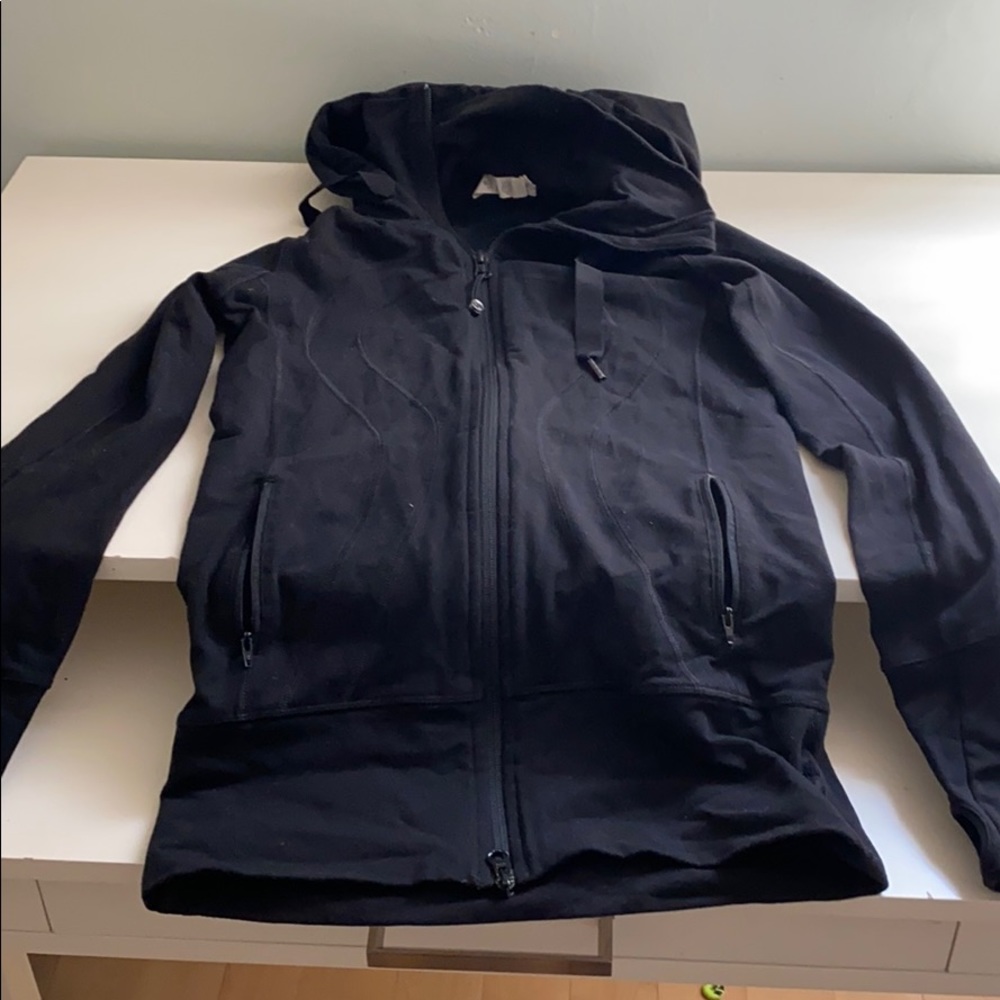 Lululemon stride fleece lined jacket black hoodie